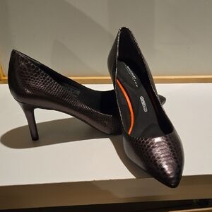 Rockport Metallic Snake Print Heels